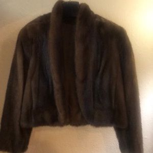 Short brown mink with vertical pellets